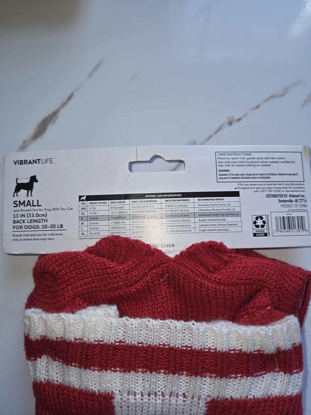 Pet Cat / Dog Christmas Sweater - Small